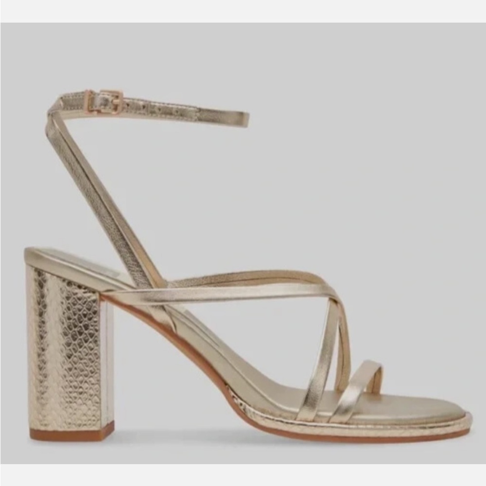 NWT Dolce vita Metallic Gold Strappy Heels size 11